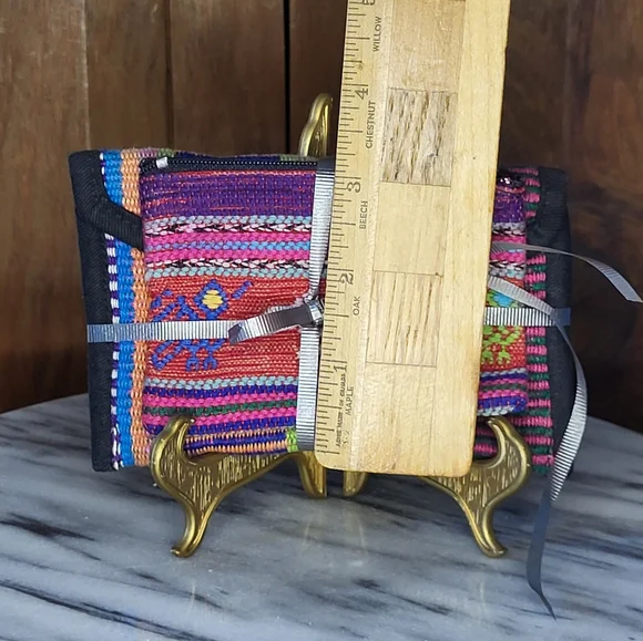 Colorful Woven Wallet And Coin Pouch - Picture 5 of 11